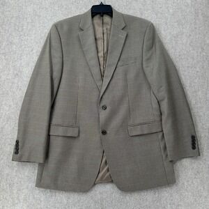Lauren Ralph Lauren Mens Houndstooth Blazer Jacket 42L Grey Sports‎ Coat